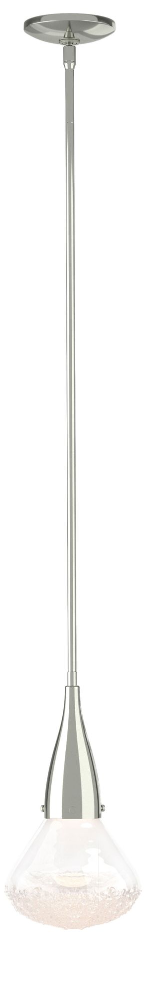 Fritz 8" Wide Sterling Pendant w/ Clear Glass