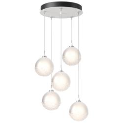 Fritz Globe 15.4&quot; Wide 5-Light White Long Pendant With Frosted Glass S