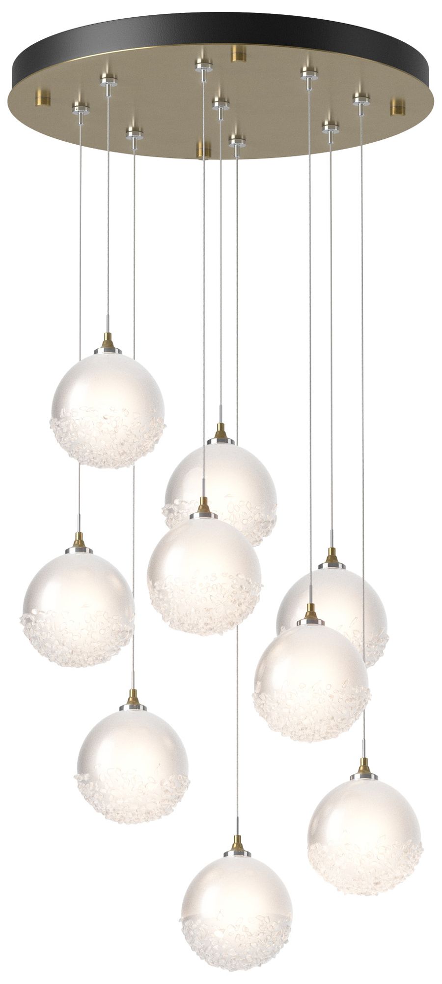 Fritz Globe 20.5" 9-Light Modern Brass Long Pendant Made to Order