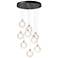 Fritz Globe 20.5" Wide 9-Light Black Long Pendant With Frosted Glass S