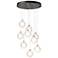 Fritz Globe 20.5" Wide 9-Light Bronze Long Pendant With Frosted Glass