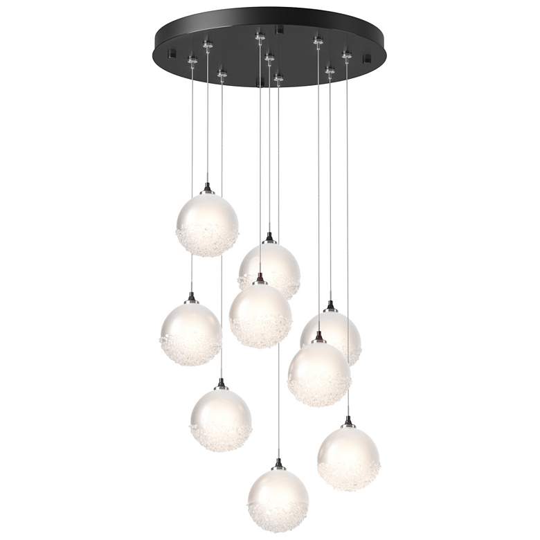 Image 1 Fritz Globe 20.5" Wide 9-Light Ink Long Pendant With Frosted Glass Sha