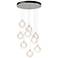 Fritz Globe 20.5" Wide 9-Light Sterling Long Pendant w/ Frosted Glass