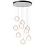 Fritz Globe 20.5" Wide 9-Light White Long Pendant With Frosted Glass S