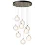 Fritz Globe 20.5"W 9-Light Soft Gold Standard Pendant w/ Frosted Shade