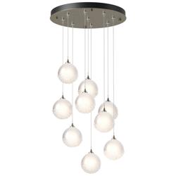 Fritz Globe 20.5&quot;W 9-Light Soft Gold Standard Pendant w/ Frosted Shade