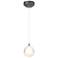 Fritz Globe 5.5"W Natural Iron Standard Mini Pendant w/ Frosted Shade