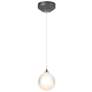 Fritz Globe 5.5"W Natural Iron Standard Mini Pendant w/ Frosted Shade