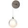Fritz Globe 6.4" High Bronze Sconce With Frosted Glass Shade