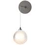 Fritz Globe 6.4" High Dark Smoke Sconce With Frosted Glass Shade