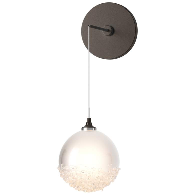Image 1 Fritz Globe 6.4" High Oil Rubbed Bronze Sconce With Frosted Glass Shad