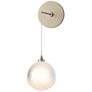Fritz Globe 6.4" High Soft Gold Sconce With Frosted Glass Shade