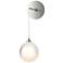 Fritz Globe 6.4" High Sterling Sconce With Frosted Glass Shade