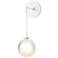 Fritz Globe 6.4" High White Sconce With Frosted Glass Shade