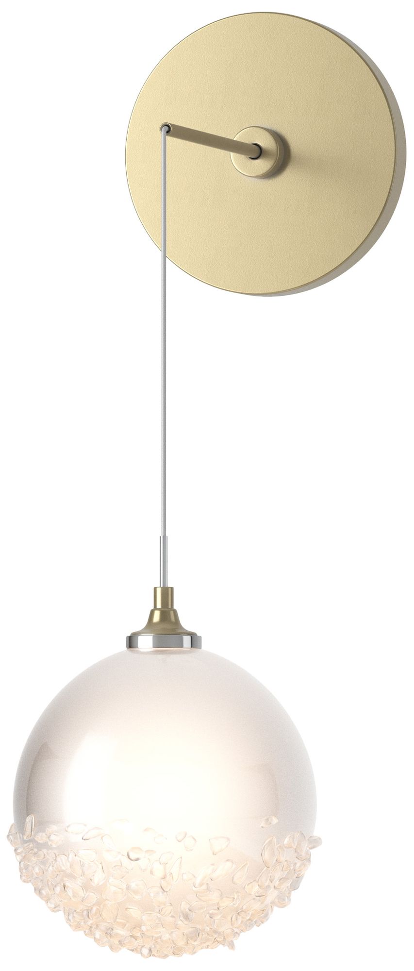 Fritz Globe 6.4"H Modern Brass Sconce With Frosted Glass Made to Order
