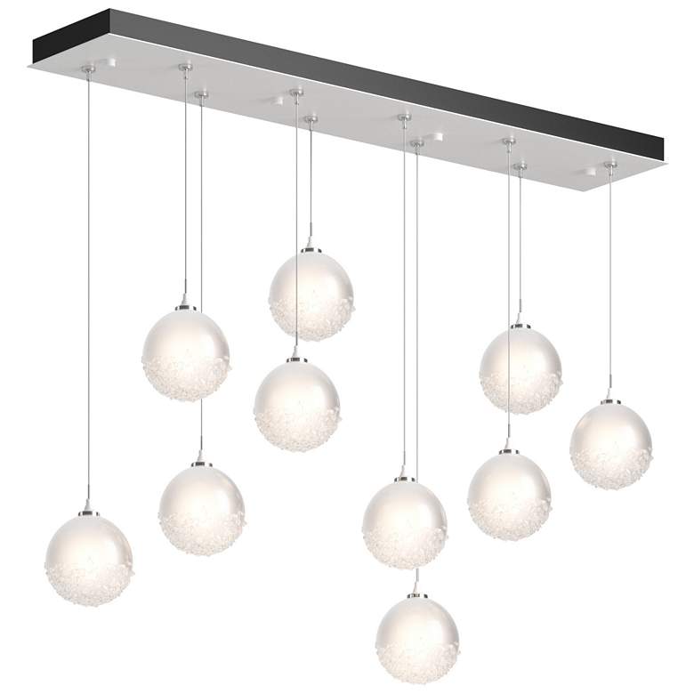 Image 1 Fritz Globe 9.4" Wide 10-Light White Long Pendant With Frosted Glass S