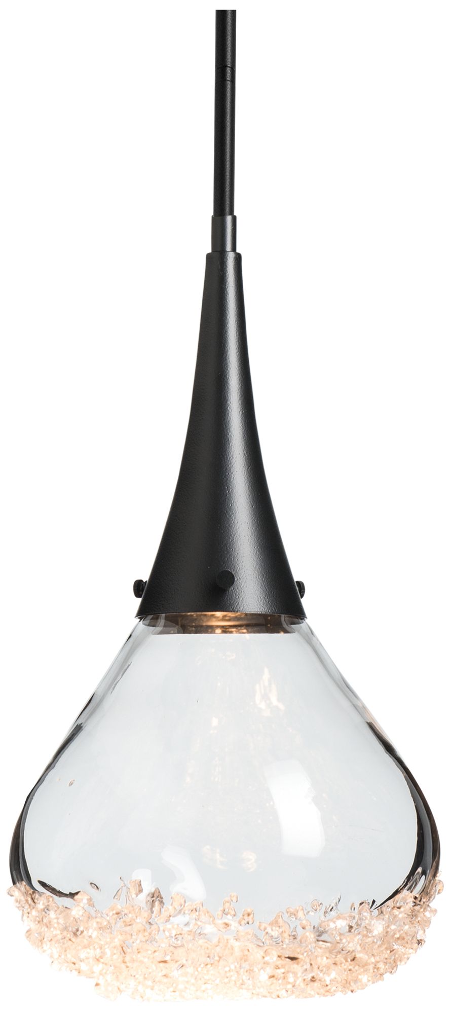 Fritz Large Pendant - Black Finish - Clear Glass - Made to Order