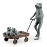 Frog Family with Wagon Planter 23 1/2" High Outdoor Statue