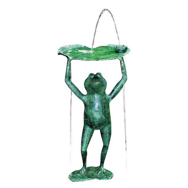 Crazy Legs 19 High Brass Frog Water Spitter Fountain - #1P304