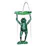Frog Lily Pad Lifter 25" High Spitter Pond Fountain