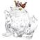 Frog Prince 4 3/4" High Clear Seeded Glass Table Accent