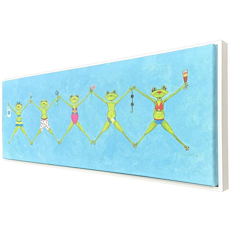 Image 2 Froggy Beach Party 35"W x 13"H Canvas more views