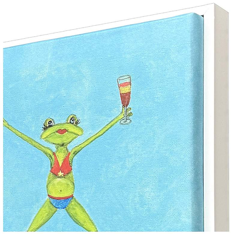 Image 3 Froggy Beach Party 35"W x 13"H Canvas more views