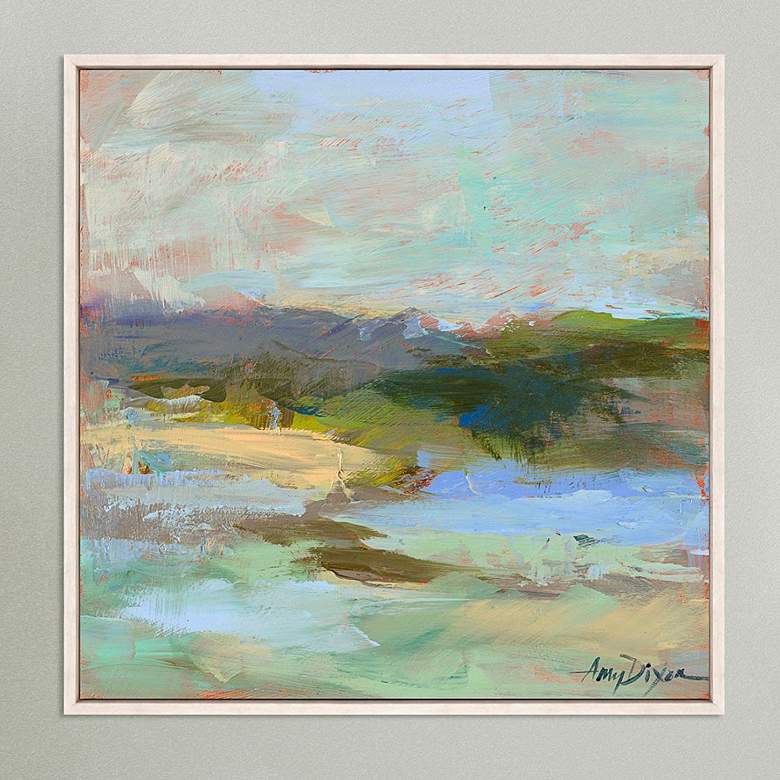 Image 2 From Afar 38" Square Giclee Framed Canvas Wall Art