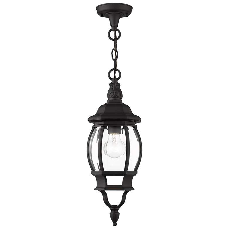 Image 1 Frontenac 1 Light Textured Black Outdoor Pendant Lantern