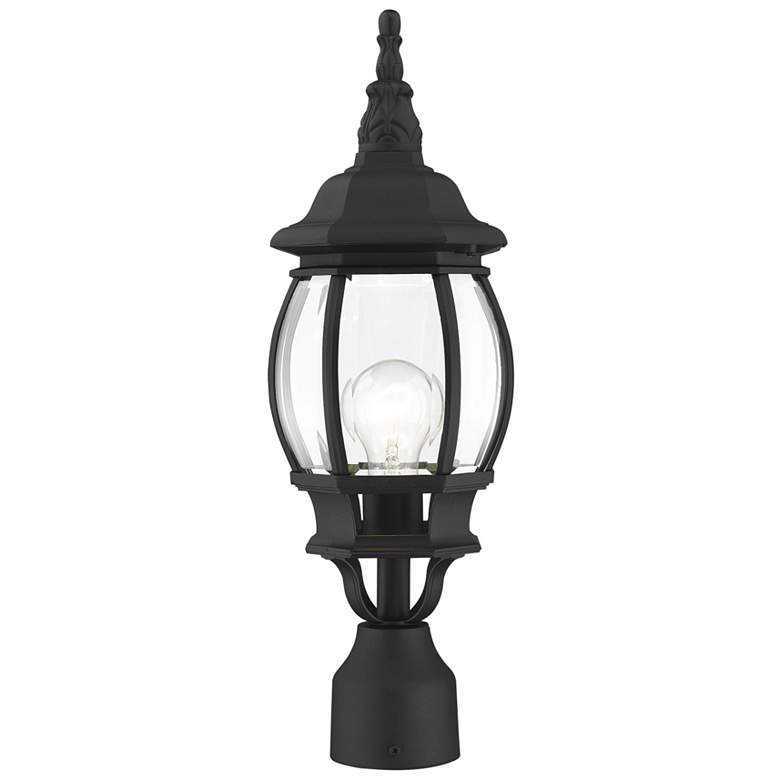 Image 1 Frontenac 1 Light Textured Black Outdoor Post Top Lantern