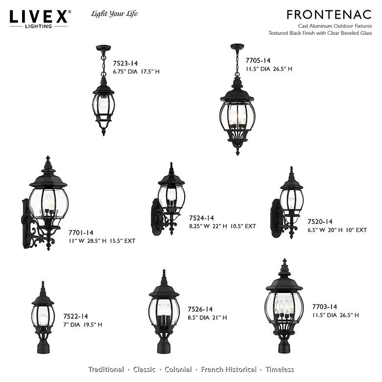 Image 4 Frontenac 1 Light Textured Black Outdoor Wall Lantern more views