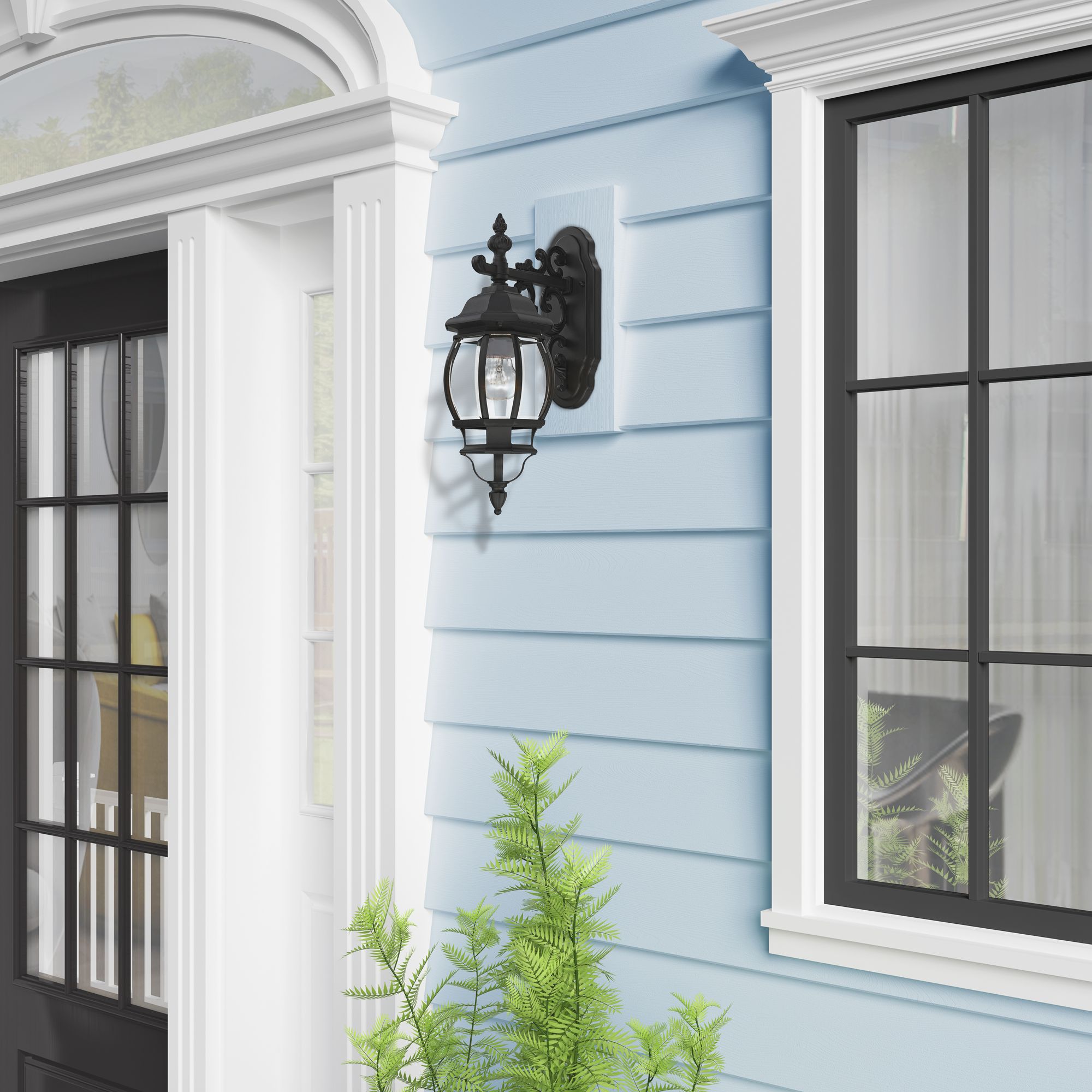 Frontenac 1 Light Textured Black Outdoor Wall Lantern