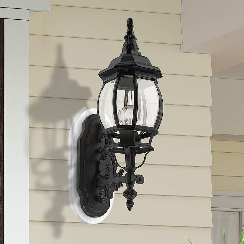 Image 1 Frontenac 20 inch High Textured Black Outdoor Wall Light