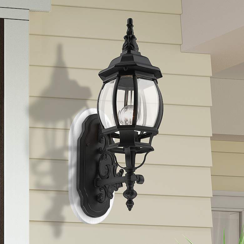 Image 1 Frontenac 20" High Textured Black Outdoor Wall Light
