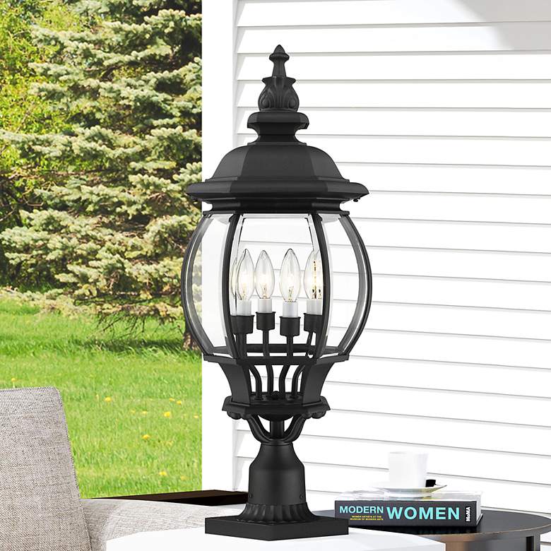 Image 1 Frontenac 26 1/2" High Black 4-Light Outdoor Post Lantern