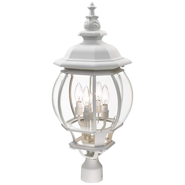 Image 4 Frontenac 27 1/2 inchH Textured White Lantern Outdoor Post Light more views