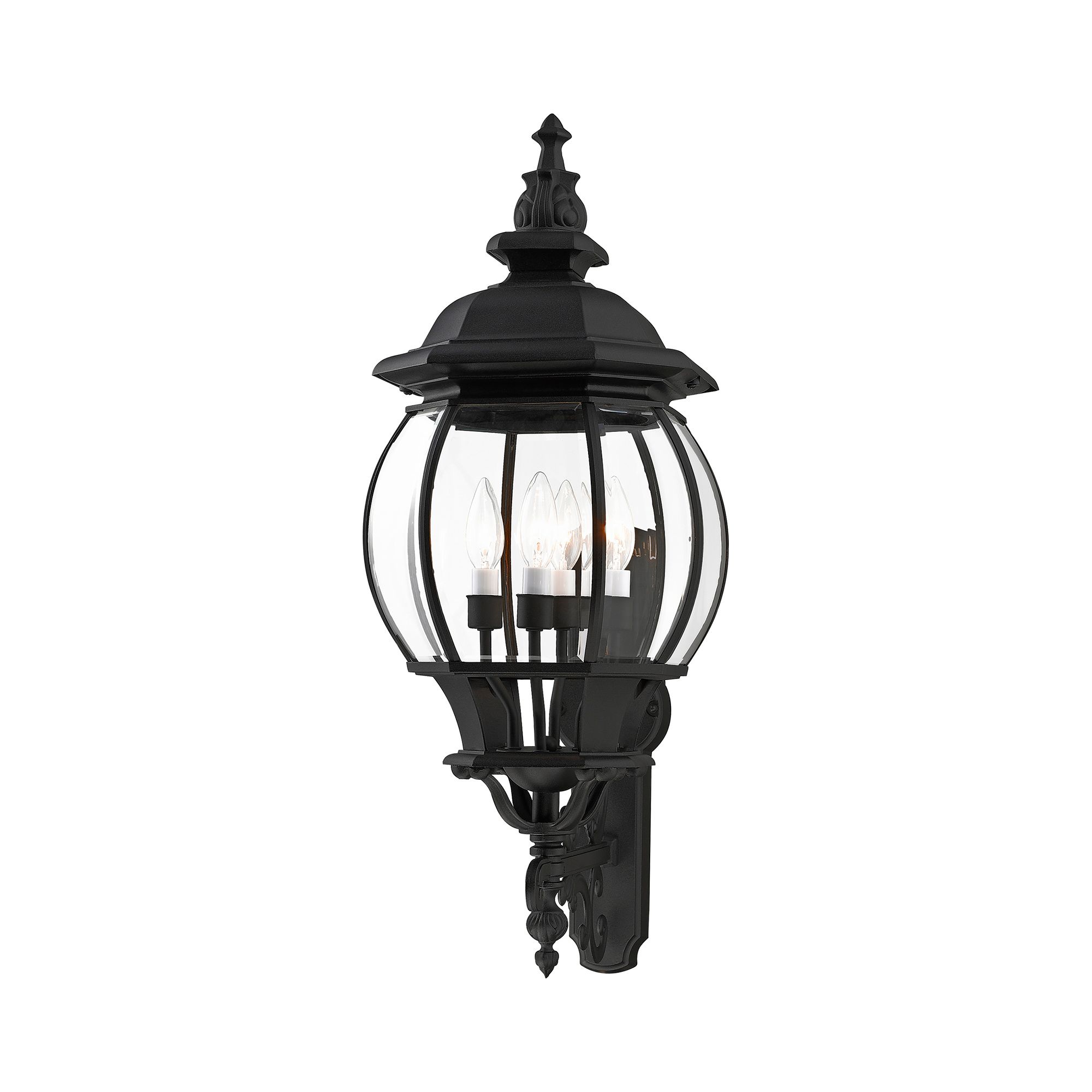 Frontenac 28 1/2"H 4-Light Textured Black Outdoor Wall Light