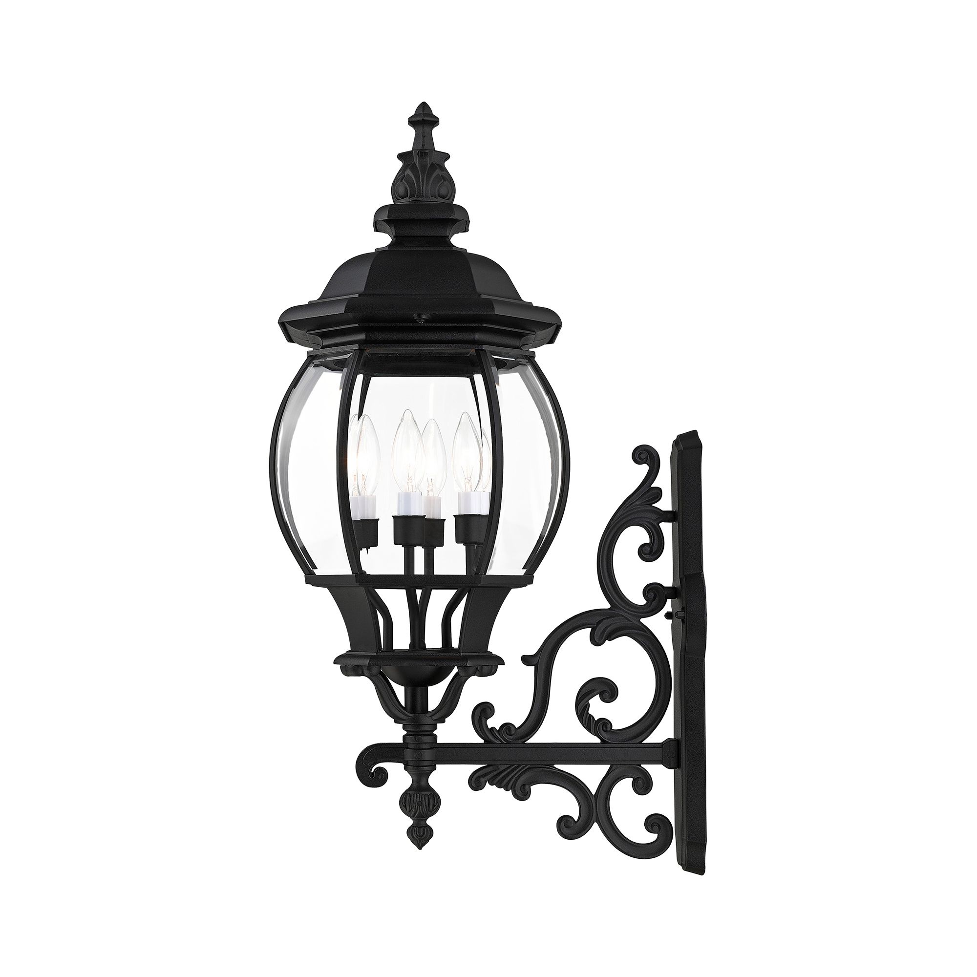 Frontenac 28 1/2"H 4-Light Textured Black Outdoor Wall Light
