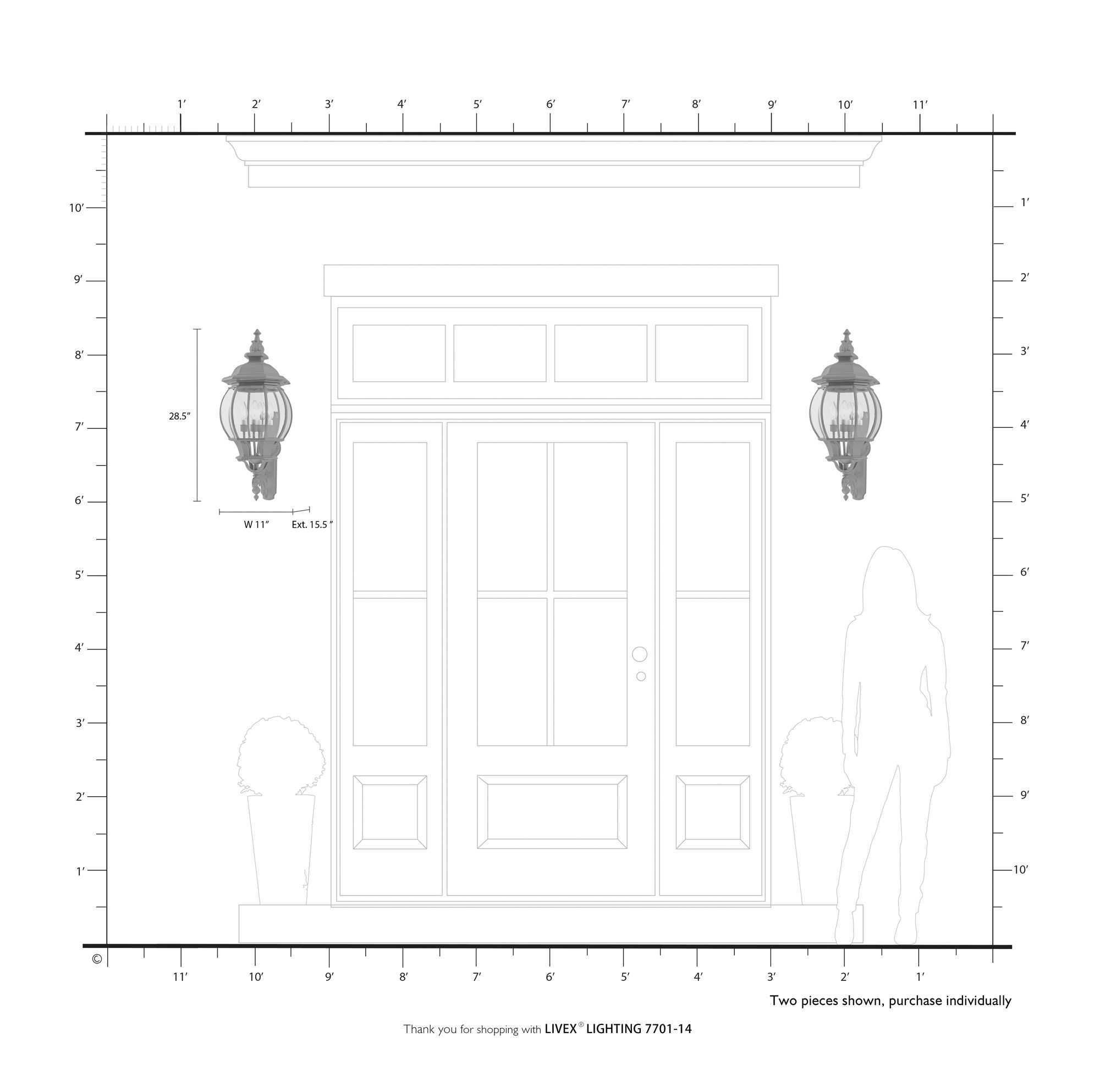 Frontenac 28 1/2"H 4-Light Textured Black Outdoor Wall Light