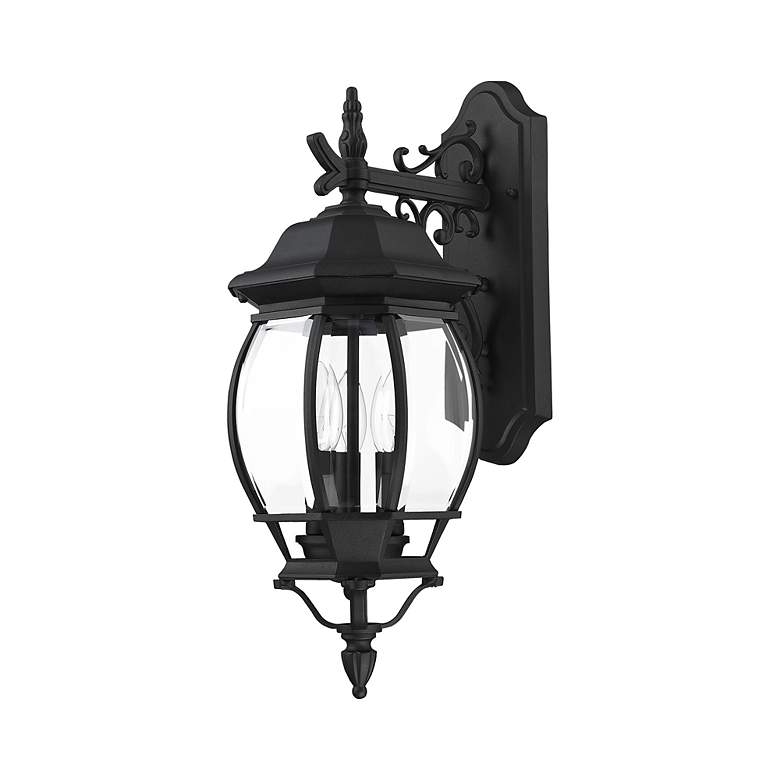 Image 5 Frontenac 3 Light Textured Black Outdoor Wall Lantern more views