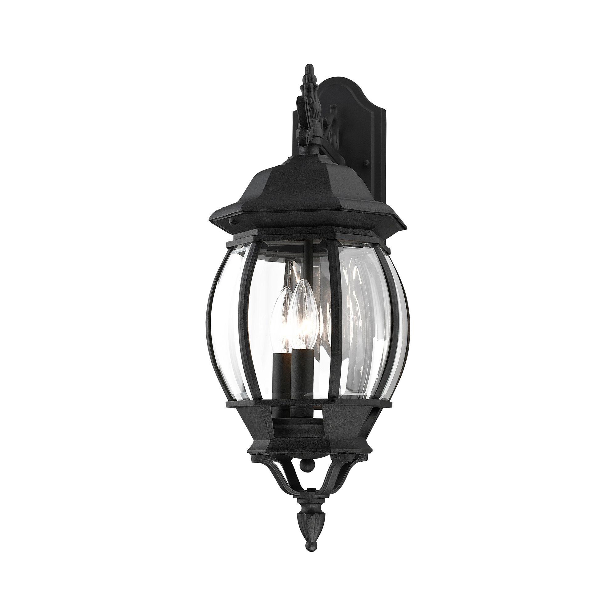Frontenac 3 Light Textured Black Outdoor Wall Lantern