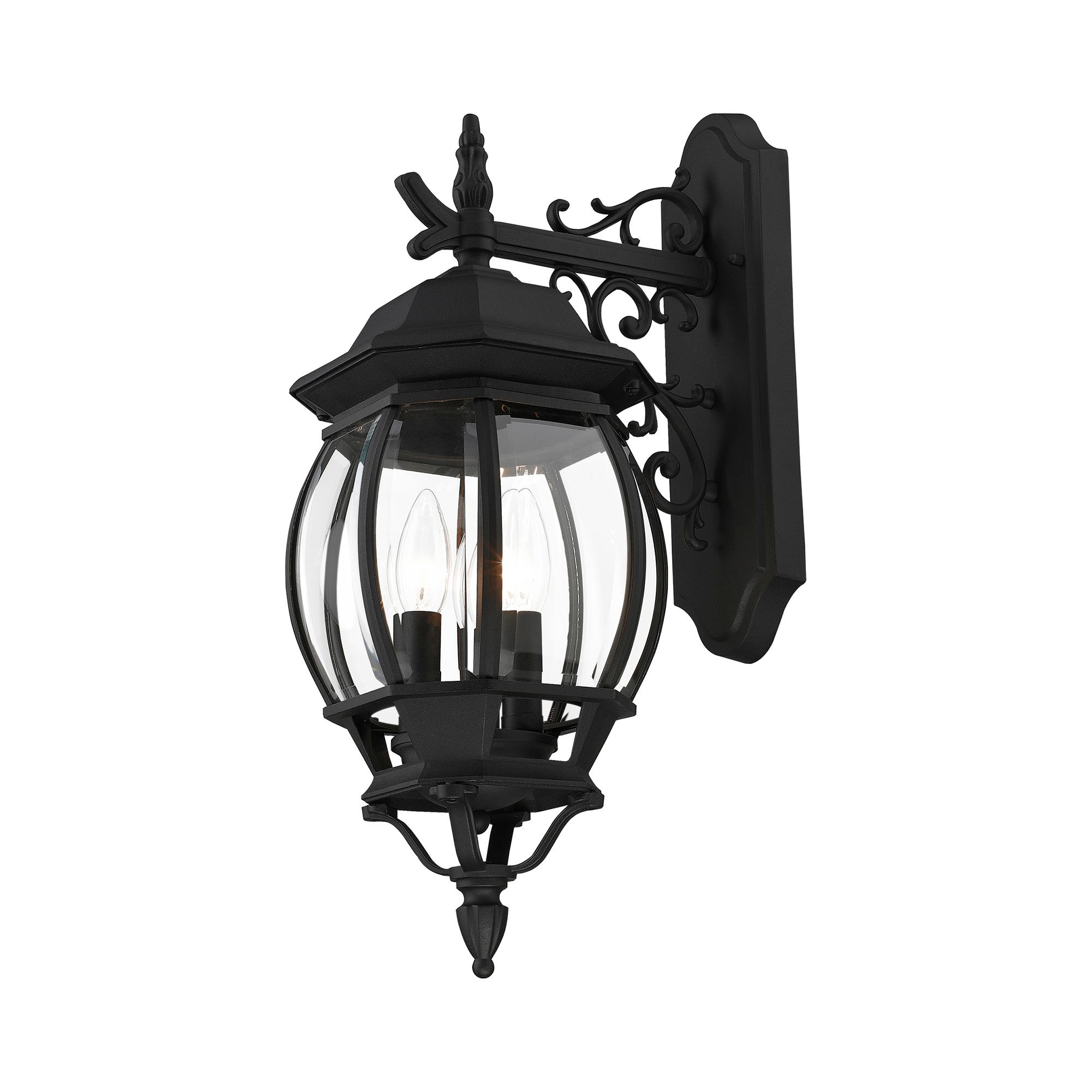 Frontenac 3 Light Textured Black Outdoor Wall Lantern