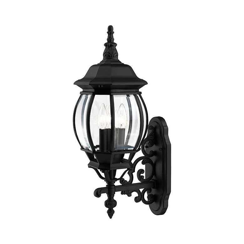 Image 7 Frontenac 3 Light Textured Black Outdoor Wall Lantern more views