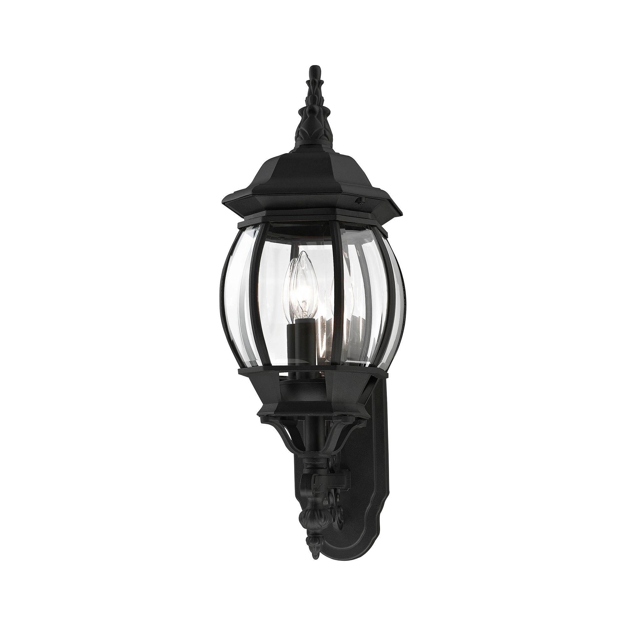 Frontenac 3 Light Textured Black Outdoor Wall Lantern