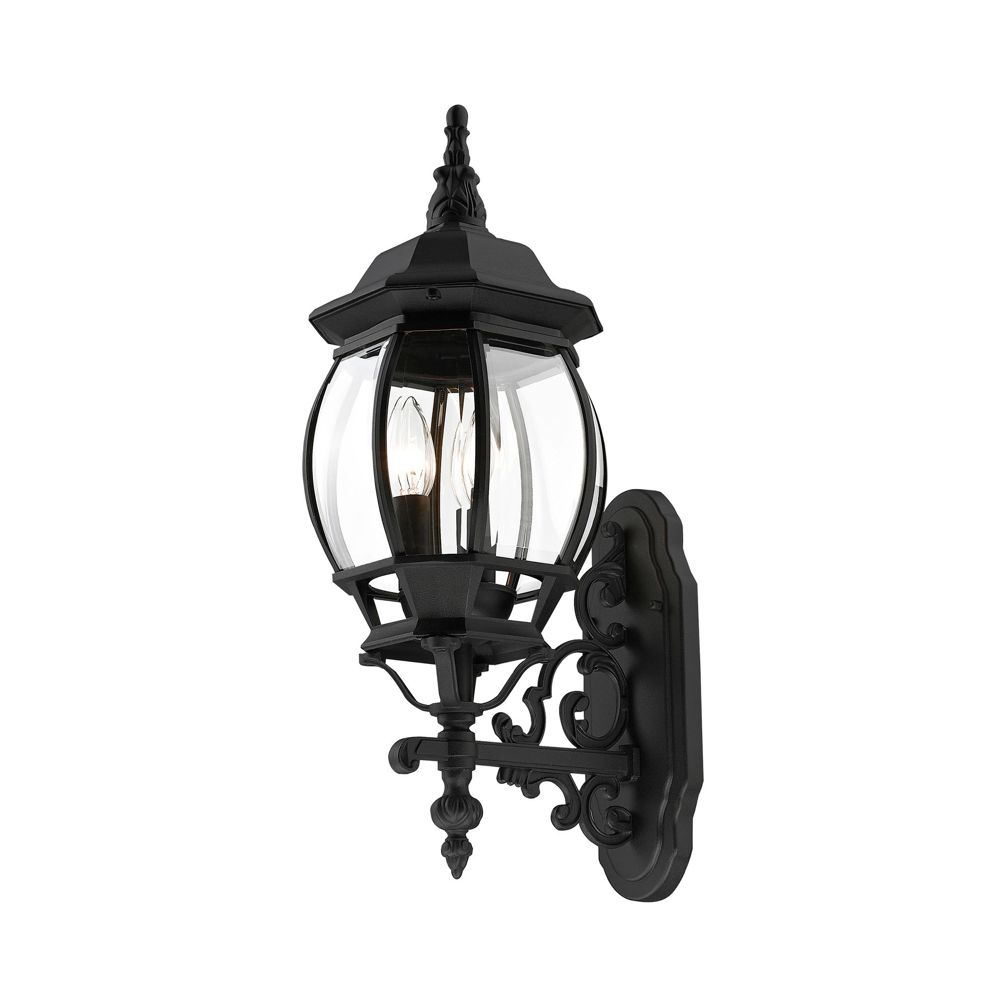 Frontenac 3 Light Textured Black Outdoor Wall Lantern