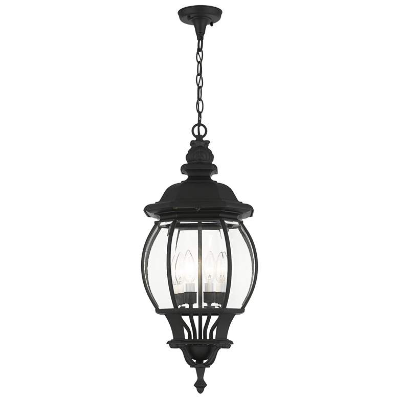 Image 1 Frontenac 4 Light Textured Black Outdoor Pendant Lantern
