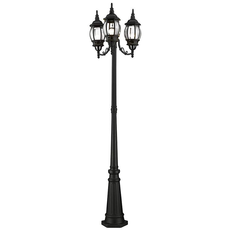 Image 4 Frontenac 84"H Black 3-Light Outdoor Post Light with Base more views