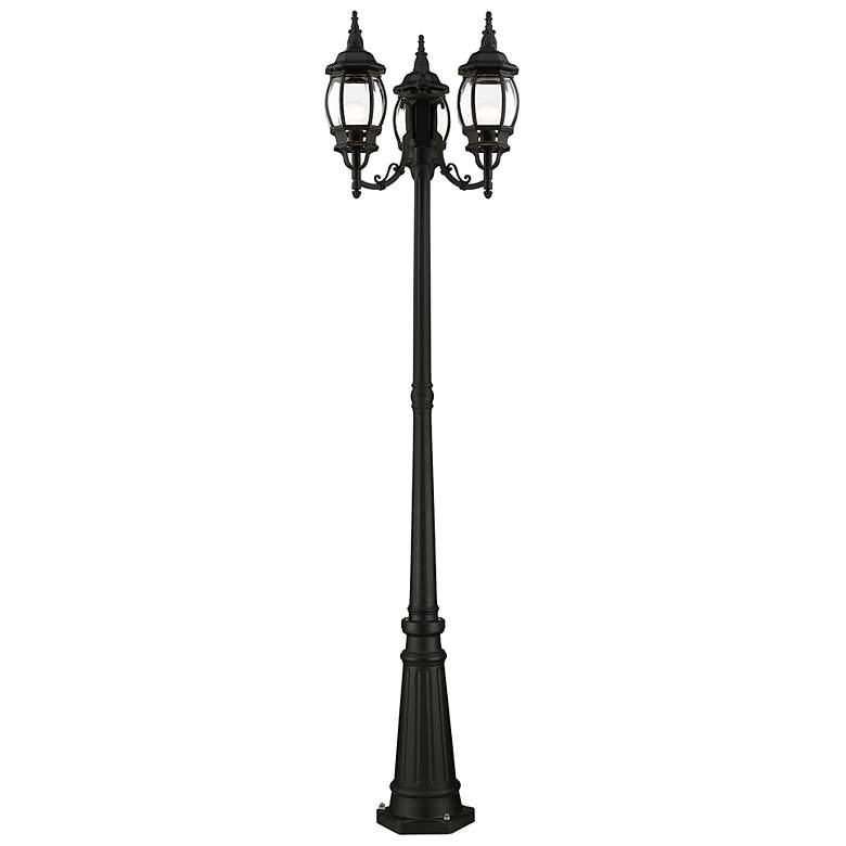 Image 6 Frontenac 84"H Black 3-Light Outdoor Post Light with Base more views