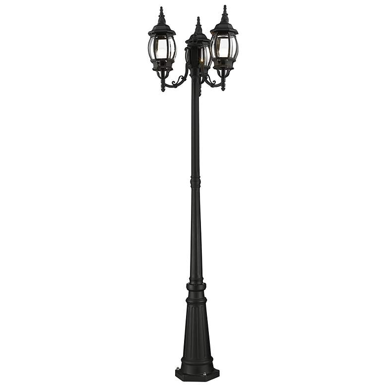 Image 7 Frontenac 84"H Black 3-Light Outdoor Post Light with Base more views