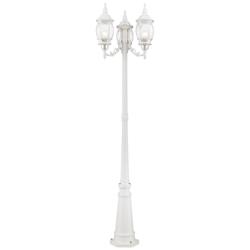 Frontenac 84&quot;H White 3-Lantern Outdoor Post Light with Base